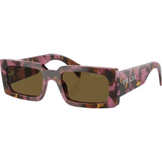 Prada Kvinde PR A07S 18N01T Solbriller Acetat Violet Brun Pillow Normal