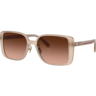 Coach HC8375 CH562 Asian Fit 57475M 56 Solbriller Kvinder Brun - Frosted Brown - 56mm