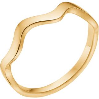 Lund Copenhagen bølget ring i 8kt guld - Str. 50