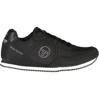 Sergio Tacchini Elegant Black Embroidered Sneakers with Laces
