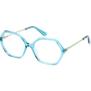 Guess GU50149 087 54 Briller Kvinder Blue - Transparent Shiny Turquoise Blue - 54mm