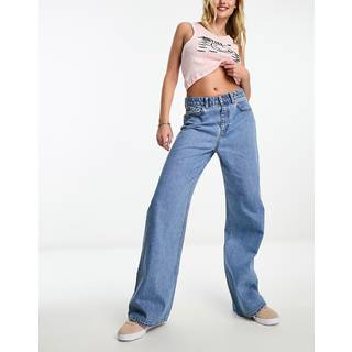 Only - Blå - Onlmaisie Lw Baggy Wide Dnm Pim Aso - W29/L32