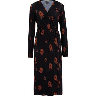 Pour Moi Pour Moi Blue Jada Plisse Long Sleeve Wrap Midi Dress - EU 36 (UK 8)