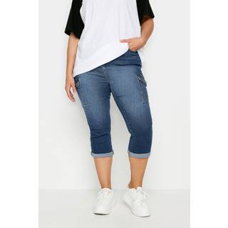 Yours Curve Denim Afkortet Cargobukser JeansEU 42 (UK 14)