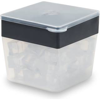 W&P mini isboks silikone isterning bakke med låg og skraldespand holder 48 terninger let frigørelse rumbesparende stabelbar design opvaskemaskine