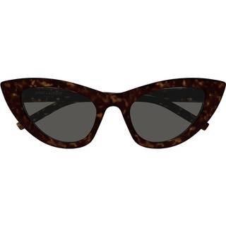 SAINT LAURENT Kvinde SL 213 LILY 016 Solbriller Acetat Havana Grå Cat Eye