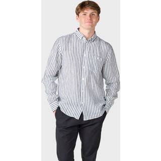 Klitmøller Collective - Dennis striped shirt  - Cream/navy - XL