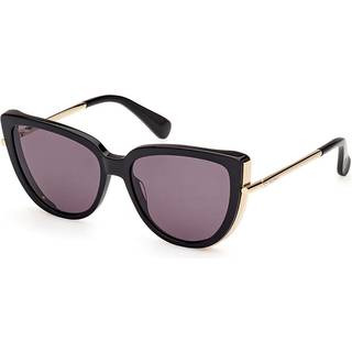 Max Mara Kvinde MM0095 LIZ1 01A Solbriller Acetat Sort Røg Cat Eye Normal