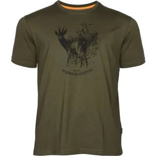 Pinewood - Herre, T-shirt, Roe Deer - L / Olive
