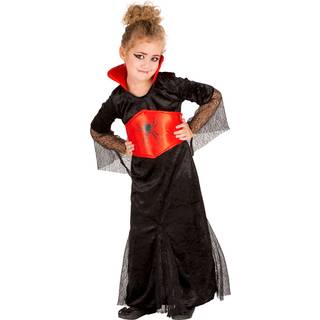Grevinde Dracula børnekostume Halloween - 128 (8-10y)