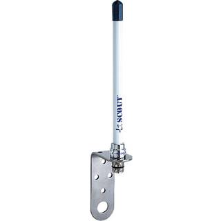 VHF-antenne KM-10, 18 cm, med vinkelfæste + tilslutningskabel, hvid