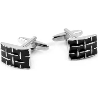 Black Grid Manchetknapper