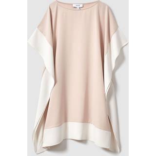 Reiss Reiss Nude/White Alani Colourblock Side Drape Tunic