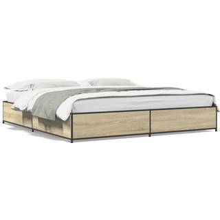 Sengestel Konstrueret Træ Og Metal Sonoma-Eg - 29 cm / 180 x 200 cm