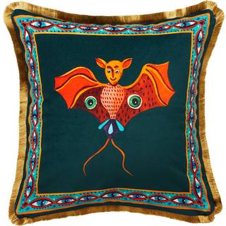 La DoubleJ Cushions - 'Bat' velvet cushion in Multicolor 98% COTTON 2% POLYESTER