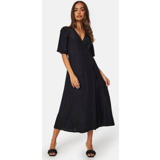 Linen Blend Wrap Dress