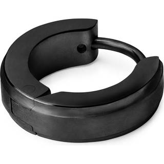 Enkel Rund Ørering i Gråsort Kirurgisk Stål