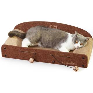 FUKUMARU 26 tommer Cat Scratcher Pap Lounge Seng Holdbar Cat Scratcher Ekstra stor liggestol 2 Vendbare Katte Kradser Refill til indendrs katte
