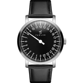 Pacem | Sølvfarvet & Sort Enkelt Viser 24-timers Ur