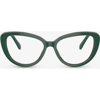Swarovski Kvinde SK2014 1017 Optiske stel Acetat Grøn Transparent Cat Eye Normal