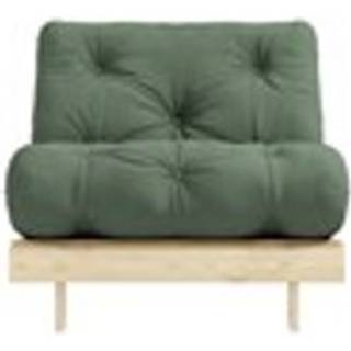 Roots 90 Sovesofa Fra Karup Design i Massiv FSC Fyrretræ | Japandi - Klar lak - 756 Olive Green