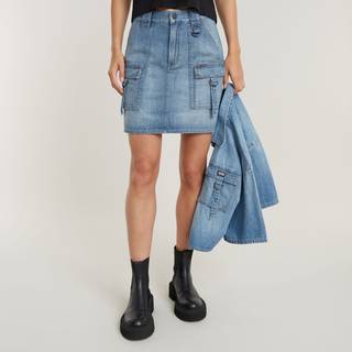 Viktoria Utility Mini Skirt - Light blue - Women