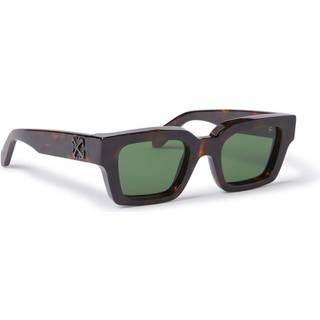 Off-White Unisex OERI126 Virigil L 6055 havana Solbriller Acetat Havana Grøn Firkantet Normal