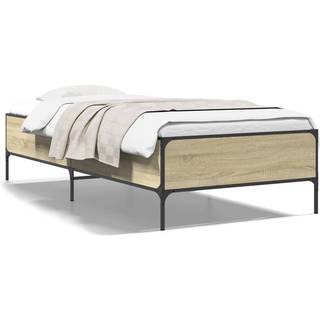 Sengeramme Konstrueret Træ Og Metal Sonoma-Eg - 44 cm / 100 x 200 cm