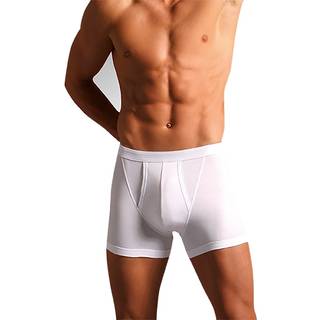 Novila Herren Trunk weiß Ägyptische Baumwolle unifarben