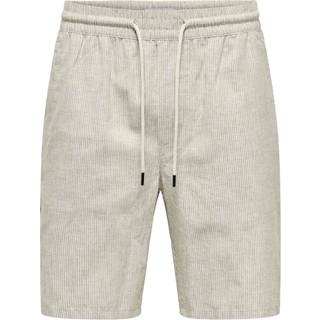 ONLY & SONS Linus Cotton Linen Shorts Fallen Rock