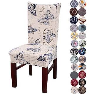 Lalluxy Pretson Chairstol Slipcovers til spisestuestolstol s?de d?kker stolbeskyttere til festdyrbeskyttelse universal pasform bl?d polyester (s?