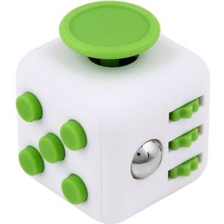 Fidget Cube, for øget koncentration, Hvid/Grøn