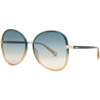 Chloé CH0030S 006 60 Solbriller Mænd Blue - Shiny Transparent Teal - 60mm