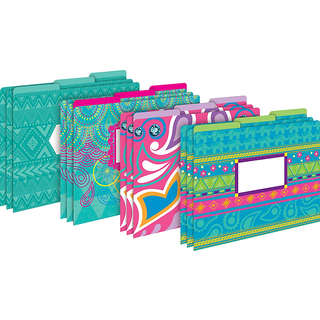 Barker Creek Bohemian File -mapper p? 14pt lagers?t med 12 bogstavst?rrelse 1/3 Cut Tabs Home School and Office Supplies (2002)