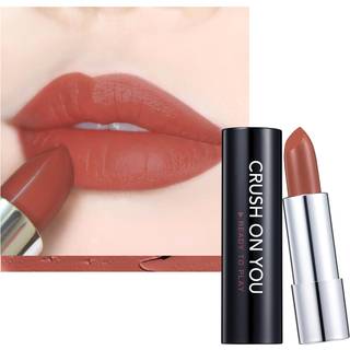 Klar til at skinne matte vegansk l?bestift til kvinder glat fugtgivende cremet finish saftig og varm orange farvetone l?be farve vegansk knus p?