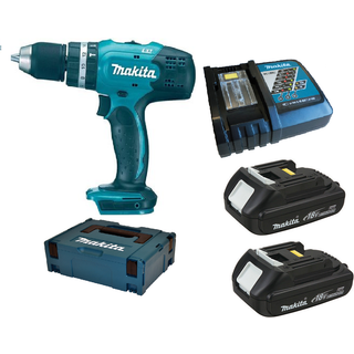 Makita akku slagboremaskine DHP453 18V 1,5Ah m/kuffert + akku + lader