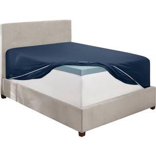 Hearth & Harbour Extra Deep Pocket King Fitted Sheet Navy Fitted Sheet King St?rrelse 1800 Microfiber King Fitted Sheet Only Ultra Soft King Bed