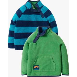 Frugi Frugi Blue Stripe Reversible Snuggle Fleece