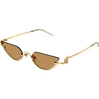 Gucci Kvinde Gucci GG1603S 002 Solbriller Metal Guld Brun Cat Eye