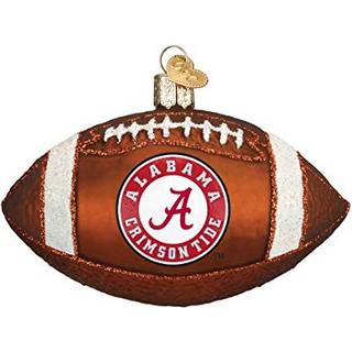 Old World Christmas University of Alabama Glass bl?st ornamenter til juletr?fodbold