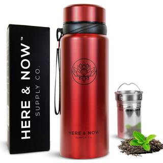 25 oz multifunktionsrejser krus og tumbler | Te Infuser Vandflaske | Frugt infunderet kolbe | Varm & kold dobbeltv?g rustfrit st?l kaffe termos |