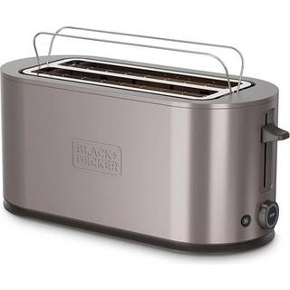 Black+Decker brødrister med 2 ekstra store rum rustfrit stål