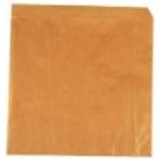 Burgerlomme uden tryk brun kraft stor 19x19cm brun