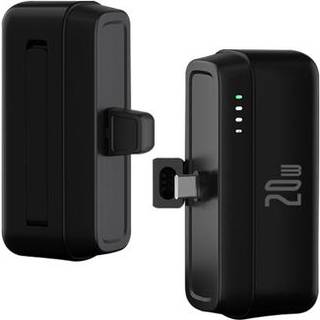 T160 Mini bærbar USB-C powerbank - PD 20W, 5000mAh - sort