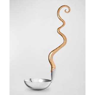 L'Objet Cutlery - 'Twisted Horn' ladle in Antique gold Brass