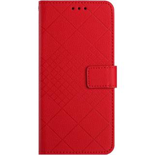 EIDERWOOD Sony Xperia 10 VI Læder Cover m. Pung & Strop - Rombe Indgravering - Rød