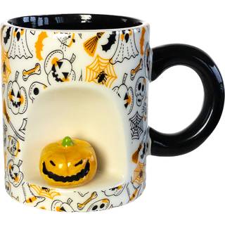 Halloween Kürbis Motiv Tasse mit Mini Kürbis