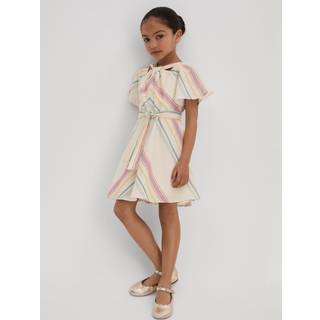 Reiss Reiss Ivory Kitty 13-14 yrs Linen Cotton Knot Detail Dress