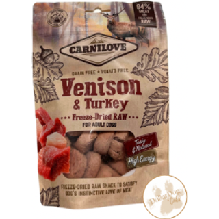 Carnilove Freeze-Dried Raw Snacks Venison & Turkey - 60 g.