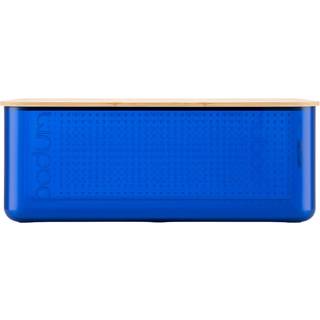 Brødkasse med bambuslåg stor, candy blue